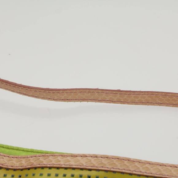 FENDI punching Hand Bag Patent leather Yellow Auth yk8587 - Picture 8 of 16